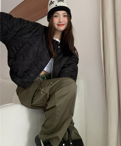 LYEON(リヨン)の「キルティングショートブルゾン(ブルゾン・レディース・グリーン/ブラック・FREE)」の18枚目の写真