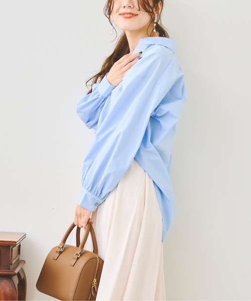 Chez toi(シェトワ)の「BACKギャザースキッパーシャツ(シャツ/ブラウス・レディース・ホワイト/オフホワイト/サックスブルー/ピンク・FREE)」の21枚目の写真