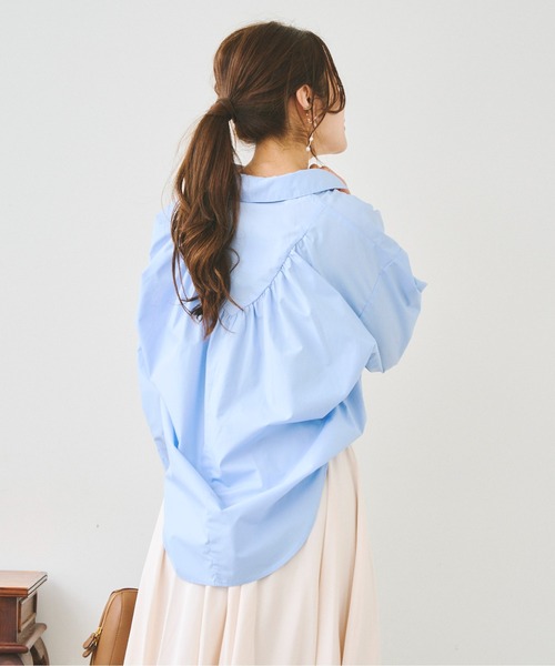 Chez toi(シェトワ)の「BACKギャザースキッパーシャツ(シャツ/ブラウス・レディース・ホワイト/オフホワイト/サックスブルー/ピンク・FREE)」の22枚目の写真