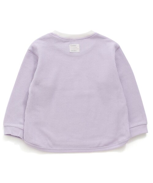 apres les cours(アプレレクール)の「ゆったりワッフルTシャツ(Tシャツ/カットソー・キッズ・エメラルド/ラベンダー/イエロー/レインボー/ピンク・80/90/100/110/120/130)」の9枚目の写真