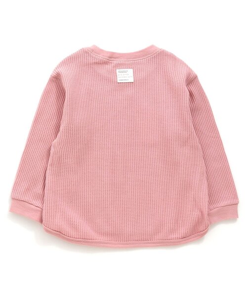 apres les cours(アプレレクール)の「ゆったりワッフルTシャツ(Tシャツ/カットソー・キッズ・エメラルド/ラベンダー/イエロー/レインボー/ピンク・80/90/100/110/120/130)」の10枚目の写真
