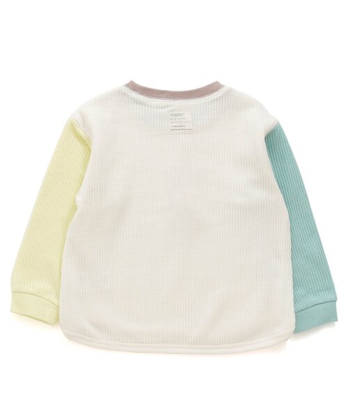 apres les cours(アプレレクール)の「ゆったりワッフルTシャツ(Tシャツ/カットソー・キッズ・エメラルド/ラベンダー/イエロー/レインボー/ピンク・80/90/100/110/120/130)」の11枚目の写真