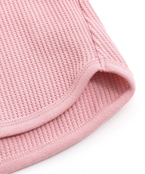 apres les cours(アプレレクール)の「ゆったりワッフルTシャツ(Tシャツ/カットソー・キッズ・エメラルド/ラベンダー/イエロー/レインボー/ピンク・80/90/100/110/120/130)」の16枚目の写真