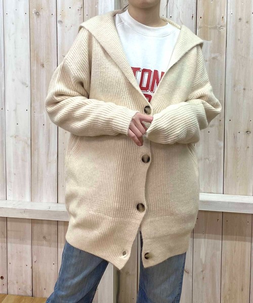 NANEA（ナネア）の「モヘアセーラーカラーカーディガン（カーディガン/ボレロ・レディース・ブルー/ホワイト/ボルドー・ONE SIZE]）」の2枚目の写真