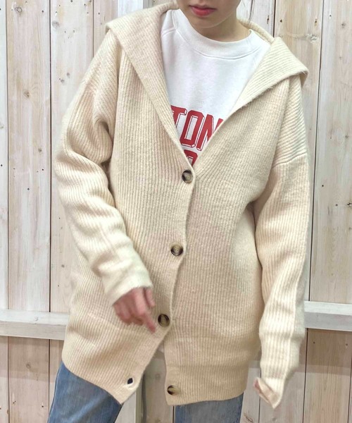 NANEA（ナネア）の「モヘアセーラーカラーカーディガン（カーディガン/ボレロ・レディース・ブルー/ホワイト/ボルドー・ONE SIZE]）」の6枚目の写真