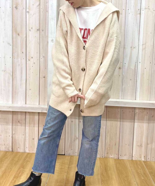 NANEA（ナネア）の「モヘアセーラーカラーカーディガン（カーディガン/ボレロ・レディース・ブルー/ホワイト/ボルドー・ONE SIZE]）」の8枚目の写真
