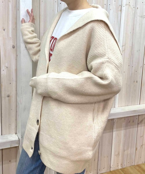 NANEA（ナネア）の「モヘアセーラーカラーカーディガン（カーディガン/ボレロ・レディース・ブルー/ホワイト/ボルドー・ONE SIZE]）」の9枚目の写真