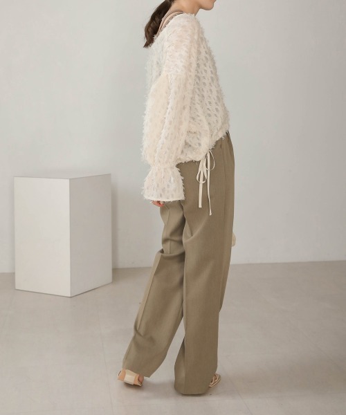 Bab(バブ)の「前後2WAYジャガードブラウス(シャツ/ブラウス・レディース・ブラック/ピンク/ホワイト系その他・M)」の7枚目の写真