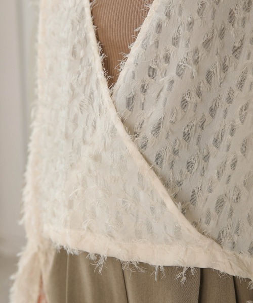 Bab(バブ)の「前後2WAYジャガードブラウス(シャツ/ブラウス・レディース・ブラック/ピンク/ホワイト系その他・M)」の14枚目の写真