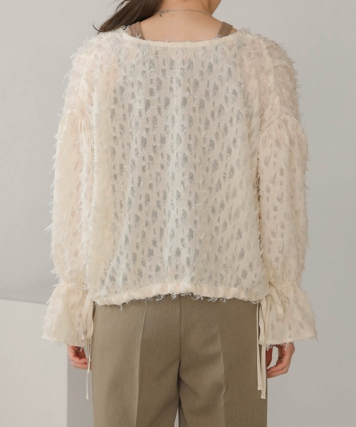 Bab(バブ)の「前後2WAYジャガードブラウス(シャツ/ブラウス・レディース・ブラック/ピンク/ホワイト系その他・M)」の16枚目の写真