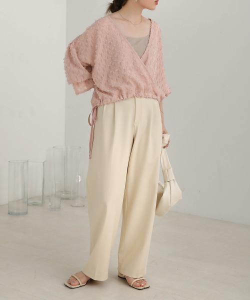 Bab(バブ)の「前後2WAYジャガードブラウス(シャツ/ブラウス・レディース・ブラック/ピンク/ホワイト系その他・M)」の17枚目の写真