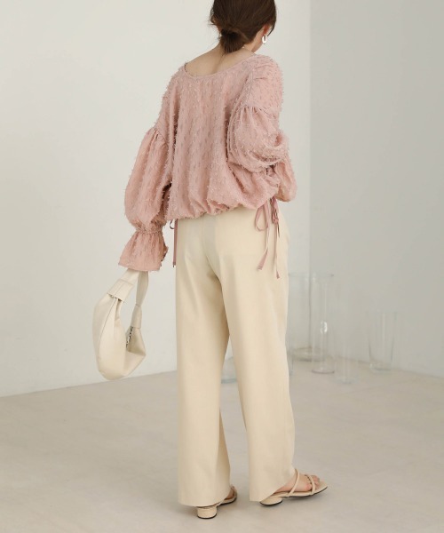 Bab(バブ)の「前後2WAYジャガードブラウス(シャツ/ブラウス・レディース・ブラック/ピンク/ホワイト系その他・M)」の18枚目の写真