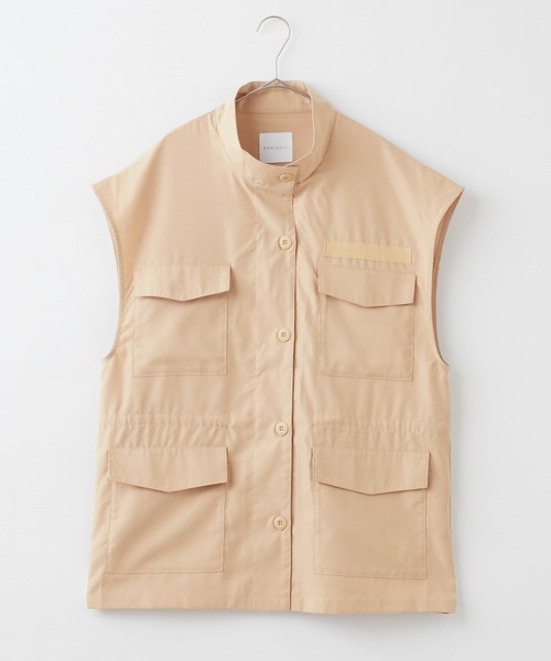 BONLECILL(ボンルシール)の「マルチウェイ ドロスト オーバーミリタリーベスト/ジレ(ベスト・レディース・ベージュ/ブラック/カーキ/アイボリー/オレンジ・FREE)」の15枚目の写真