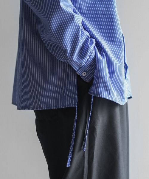LILL（リル）の「サイドコードストライプシャツ（シャツ/ブラウス・メンズ・ホワイト/ブルー/ブラック・S/M/L）」の20枚目の写真