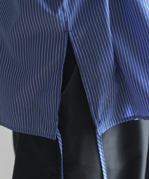 LILL（リル）の「サイドコードストライプシャツ（シャツ/ブラウス