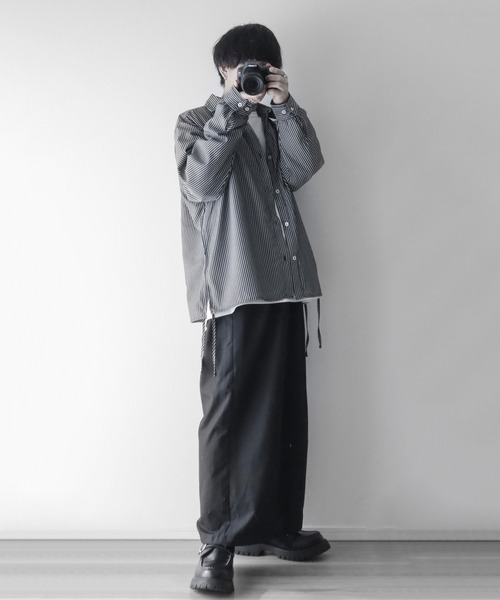 LILL（リル）の「サイドコードストライプシャツ（シャツ/ブラウス