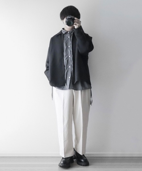 LILL（リル）の「サイドコードストライプシャツ（シャツ/ブラウス