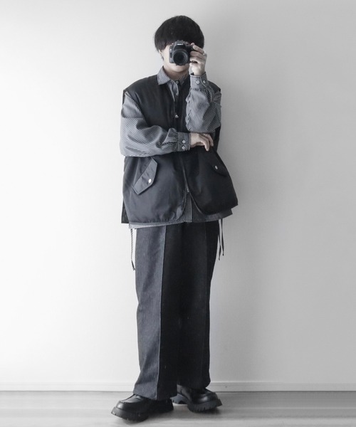 LILL（リル）の「サイドコードストライプシャツ（シャツ/ブラウス