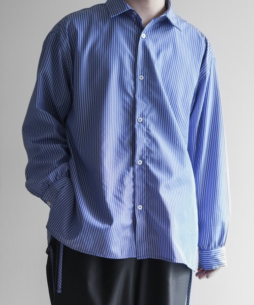 LILL（リル）の「サイドコードストライプシャツ（シャツ/ブラウス