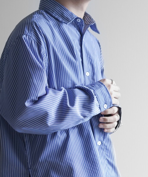 LILL（リル）の「サイドコードストライプシャツ（シャツ/ブラウス