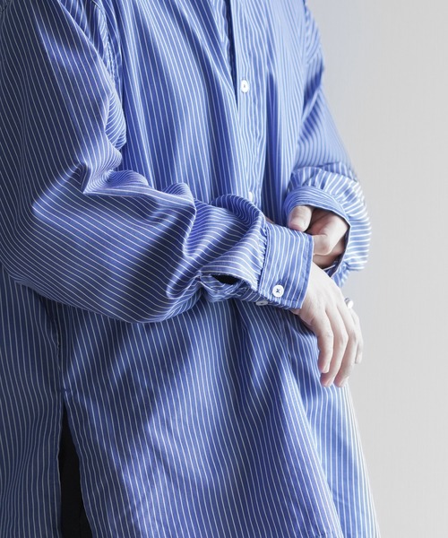 LILL（リル）の「サイドコードストライプシャツ（シャツ/ブラウス