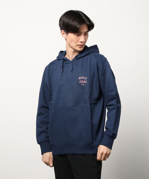 Nudie Jeans（ヌーディージーンズ）の「終了 Franke / Logo Hoodie フーディ（パーカー・メンズ・ネイビー・LARGE/X-SMALL/SMALL/MEDIUM）」の3枚目の写真