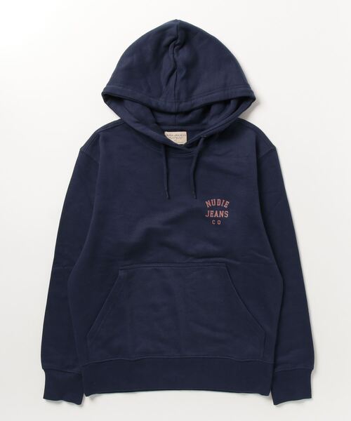 Nudie Jeans（ヌーディージーンズ）の「終了 Franke / Logo Hoodie フーディ（パーカー・メンズ・ネイビー・LARGE/X-SMALL/SMALL/MEDIUM）」の7枚目の写真