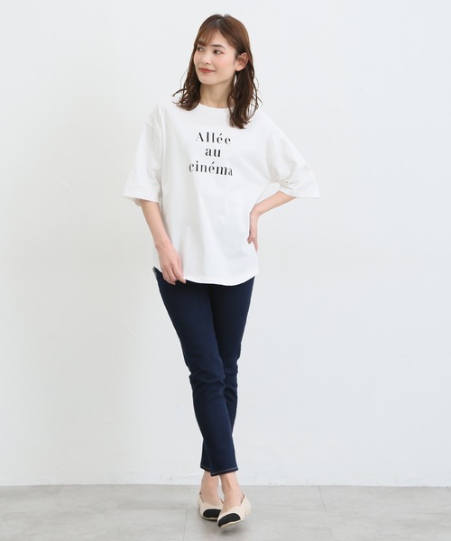 Honeys(ハニーズ)の「ロゴプリントTシャツ(Tシャツ/カットソー・レディース・オートミール/ブルー/ネイビー/ブラック/ホワイト・L/LL/S/M)」の10枚目の写真