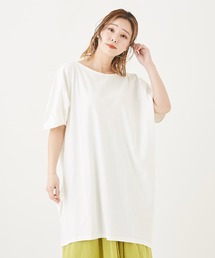 CUBE SUGAR（キューブシュガー）の「WEB限定5分袖アシンメトリープルオーバー（Tシャツ/カットソー）」