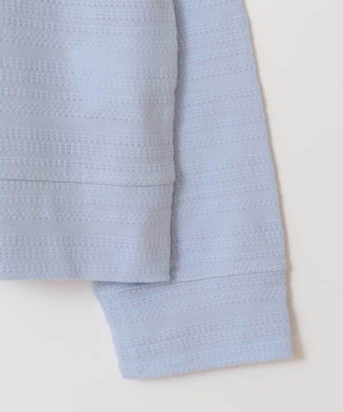 a.v.v（アーヴェヴェ）の「[100-130]【UVケア】ボーダージャガードカーディガン（カーディガン/ボレロ・キッズ・ライトパープル/ライトブルー/ホワイト・100/120/130/110）」の21枚目の写真