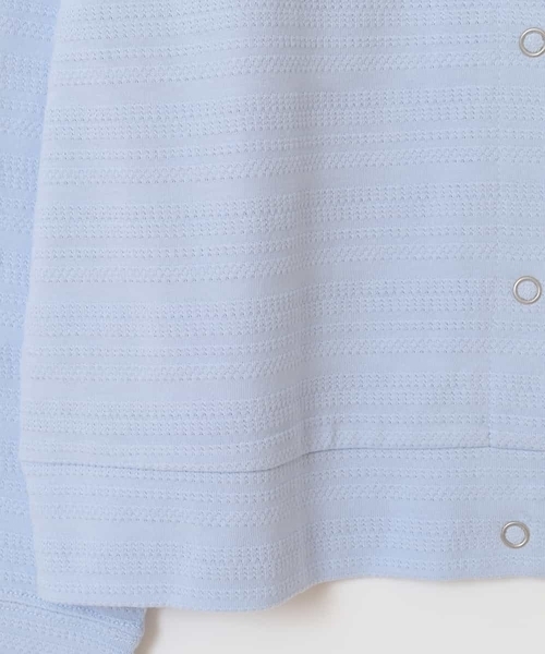 a.v.v（アーヴェヴェ）の「[100-130]【UVケア】ボーダージャガードカーディガン（カーディガン/ボレロ・キッズ・ライトパープル/ライトブルー/ホワイト・100/120/130/110）」の13枚目の写真