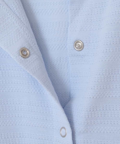 a.v.v（アーヴェヴェ）の「[100-130]【UVケア】ボーダージャガードカーディガン（カーディガン/ボレロ・キッズ・ライトパープル/ライトブルー/ホワイト・100/120/130/110）」の7枚目の写真