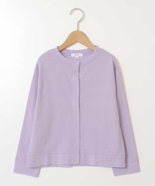 a.v.v（アーヴェヴェ）の「[100-130]【UVケア】ボーダージャガードカーディガン（カーディガン/ボレロ・キッズ・ライトパープル/ライトブルー/ホワイト・100/120/130/110）」の19枚目の写真