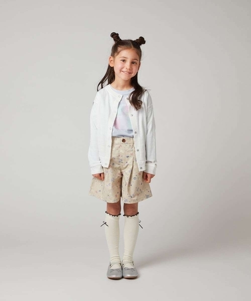 a.v.v（アーヴェヴェ）の「[100-130]【UVケア】ボーダージャガードカーディガン（カーディガン/ボレロ・キッズ・ライトパープル/ライトブルー/ホワイト・100/120/130/110）」の20枚目の写真