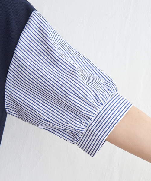 ikka(イッカ)の「【親子コーデ】カットミラノベストレイヤードプルオーバー(Tシャツ/カットソー・レディース・ベージュ/グリーン/ブラック/ネイビー・S/L/M)」の10枚目の写真