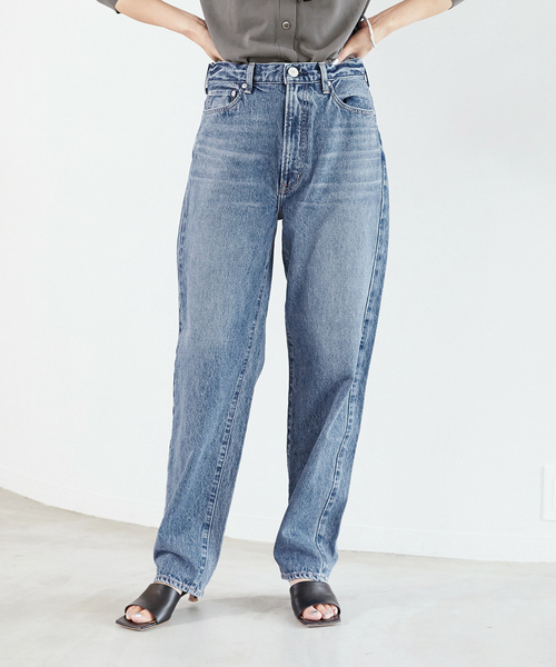 VERMEIL par iena（ヴェルメイユパーイエナ）の「【NEEDBY/二―ドバイ】HERITAGE 80's tony（デニムパンツ・レディース・ネイビー/チャコールグレー・28/27/26）」の2枚目の写真