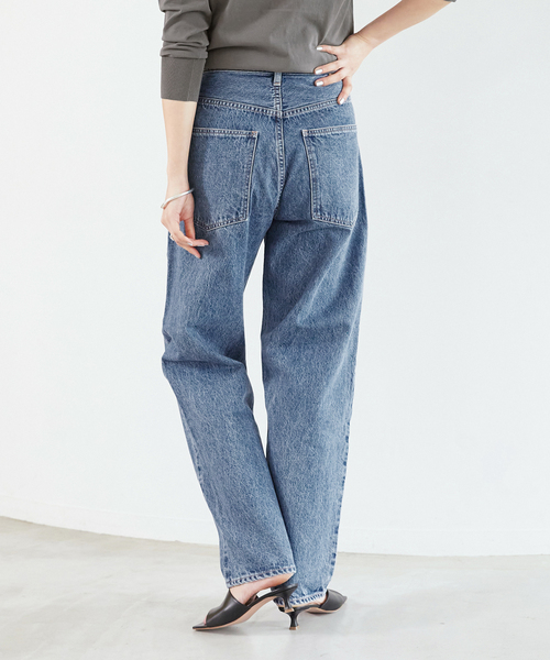 VERMEIL par iena（ヴェルメイユパーイエナ）の「【NEEDBY/二―ドバイ】HERITAGE 80's tony（デニムパンツ・レディース・ネイビー/チャコールグレー・28/27/26）」の8枚目の写真