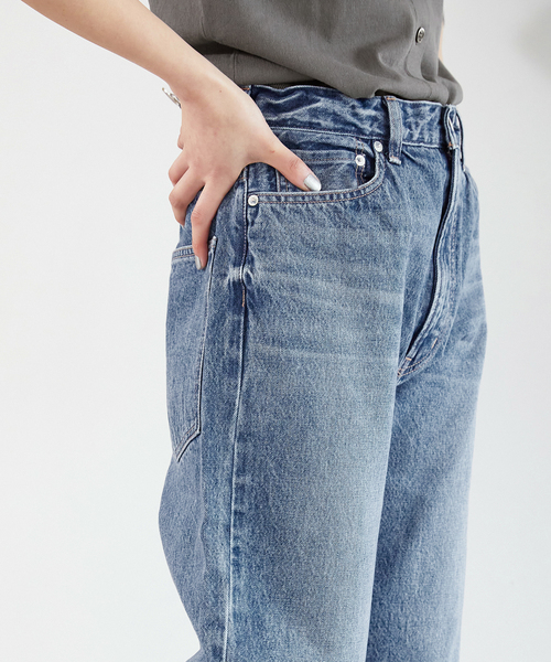 VERMEIL par iena（ヴェルメイユパーイエナ）の「【NEEDBY/二―ドバイ】HERITAGE 80's tony（デニムパンツ・レディース・ネイビー/チャコールグレー・28/27/26）」の10枚目の写真