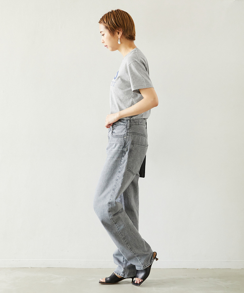 VERMEIL par iena（ヴェルメイユパーイエナ）の「【NEEDBY/二―ドバイ】HERITAGE 80's tony（デニムパンツ・レディース・ネイビー/チャコールグレー・28/27/26）」の19枚目の写真