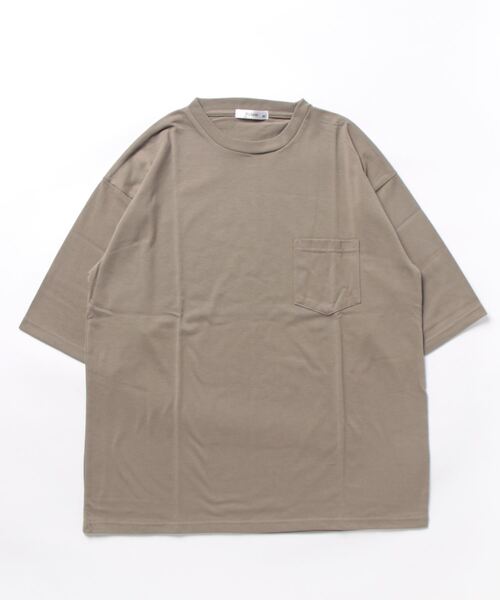 STYLEBLOCK(スタイルブロック)の「冷感加工天竺ポケット付BIGTシャツ(Tシャツ/カットソー・メンズ・ブラック/イエロー/チャコール/グリーン/グレー系その他/オレンジ/ブルー系その他/ホワイト・M/L/LL)」の12枚目の写真