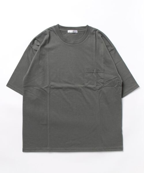 STYLEBLOCK(スタイルブロック)の「冷感加工天竺ポケット付BIGTシャツ(Tシャツ/カットソー・メンズ・ブラック/イエロー/チャコール/グリーン/グレー系その他/オレンジ/ブルー系その他/ホワイト・M/L/LL)」の13枚目の写真
