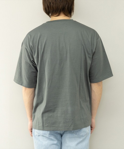 STYLEBLOCK(スタイルブロック)の「冷感加工天竺ポケット付BIGTシャツ(Tシャツ/カットソー・メンズ・ブラック/イエロー/チャコール/グリーン/グレー系その他/オレンジ/ブルー系その他/ホワイト・M/L/LL)」の19枚目の写真