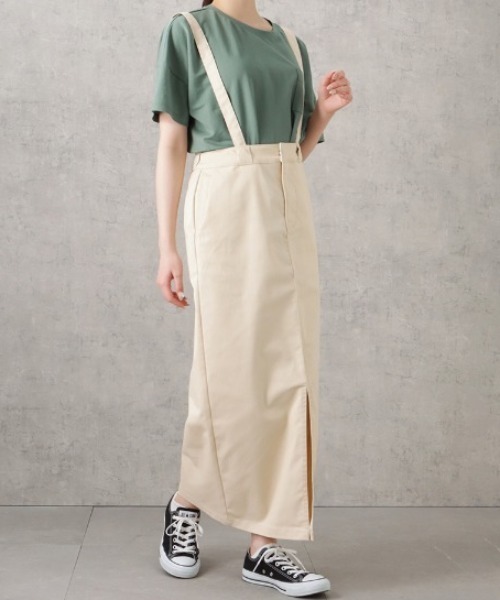 Dickies（ディッキーズ）の「Dickies ディッキーズ サスペンダー付きタイトスカート（スカート・レディース・ライトブラウン/ブラック/ネイビー/アイボリー・L/M）」の10枚目の写真