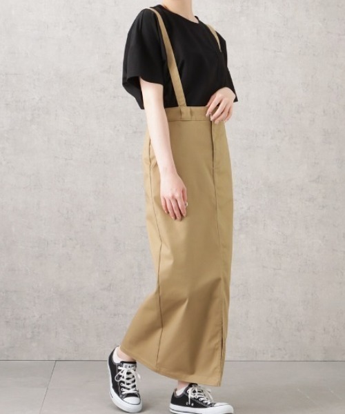 Dickies（ディッキーズ）の「Dickies ディッキーズ サスペンダー付きタイトスカート（スカート・レディース・ライトブラウン/ブラック/ネイビー/アイボリー・L/M）」の16枚目の写真