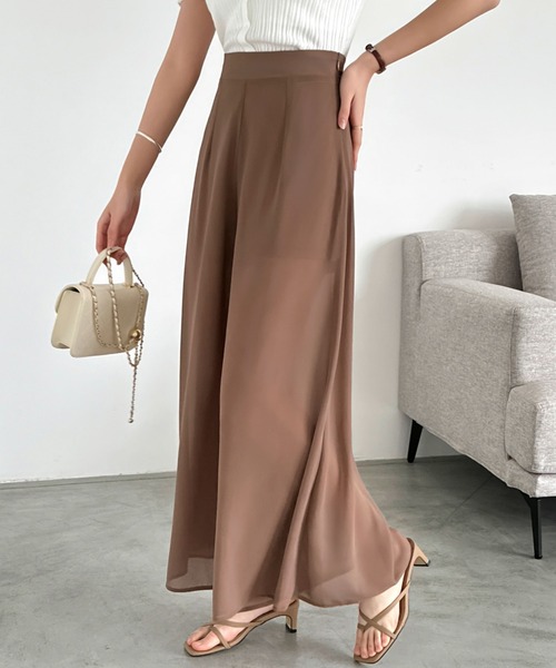 ECLIN(エクラン)の「シアーワイドパンツ(その他パンツ・レディース・ブラック/チャコールグレー/ベージュ/ネイビー/ブラウン・S/M)」の15枚目の写真