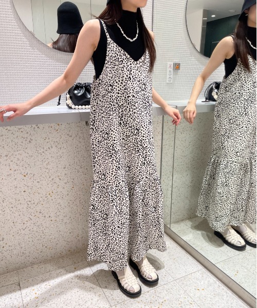 レオパード柄キャミワンピース