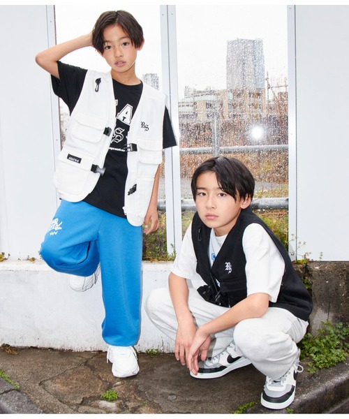 ANAP GｉRL（アナップガール）の「R+Sユーティーリティベスト（ベスト・キッズ・ブラック/ホワイト・M/S）」の16枚目の写真