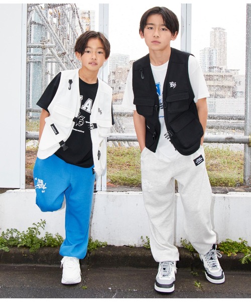 ANAP GｉRL（アナップガール）の「R+Sユーティーリティベスト（ベスト・キッズ・ブラック/ホワイト・M/S）」の11枚目の写真