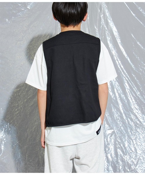 ANAP GｉRL（アナップガール）の「R+Sユーティーリティベスト（ベスト・キッズ・ブラック/ホワイト・M/S）」の8枚目の写真