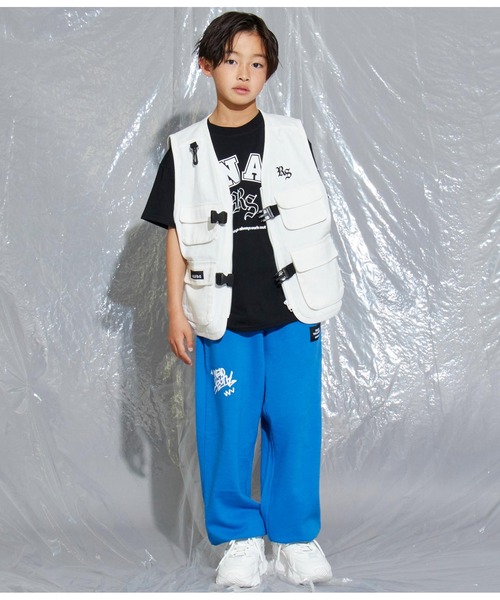 ANAP GｉRL（アナップガール）の「R+Sユーティーリティベスト（ベスト・キッズ・ブラック/ホワイト・M/S）」の9枚目の写真